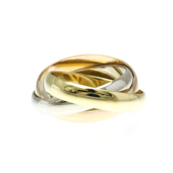 CARTIER Trinity Ring 50 K18YG 18K Yellow Gold White Gold Rose Gold Women's - Picture 4 of 8